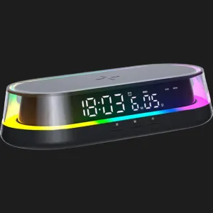 Настільний годинник з бездротовою зарядкою Gelius Time Bridge 2 (Black) в Кропивницькому
