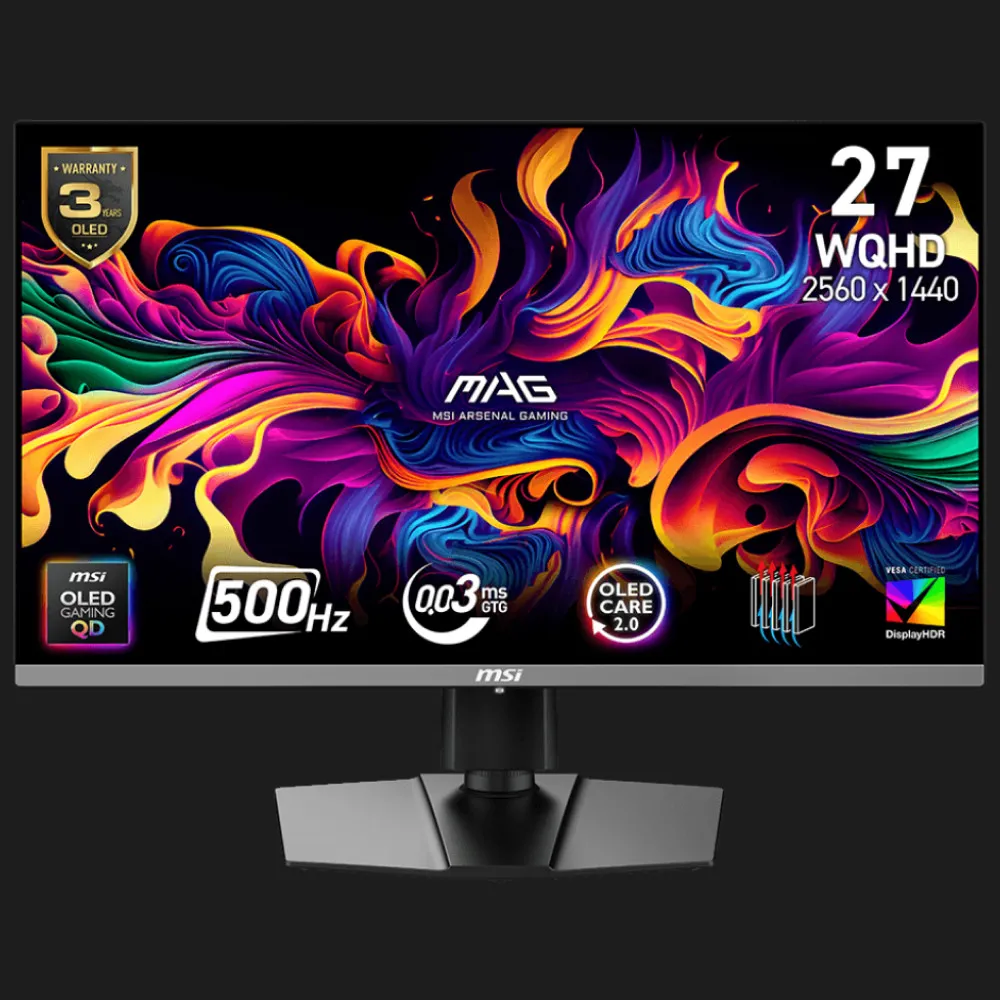 Монитор MSI 26.5" MAG 272QP QD-OLED X50 500Hz (UA)