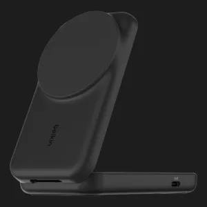 Беспроводная зарядка Belkin 2в1 UltraCharge Foldable Magnetic Charging 25Вт (Black) в Хмельницком