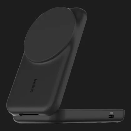 Безпровідна зарядка Belkin 2в1 UltraCharge Foldable Magnetic Charging 25Вт (Black)