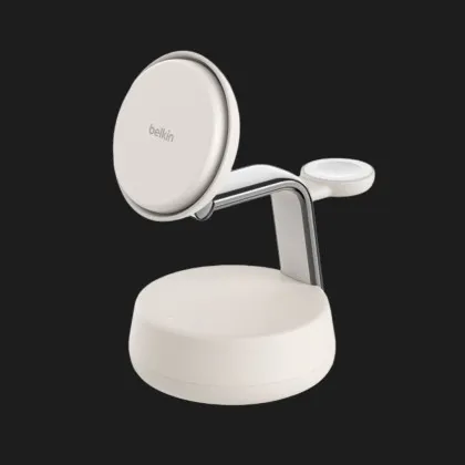 Беспроводная зарядка Belkin 3в1 UltraCharge Pro Magnetic Charging 25Вт Dock (Sand)