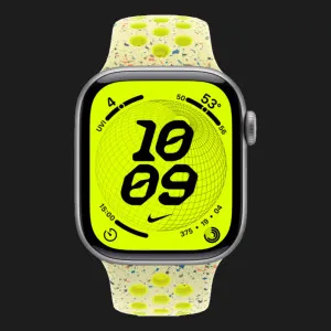 Apple Watch Series 11 GPS, 46mm Space Gray Aluminum Case with Volt Splash Nike Sport Band (S/M)
