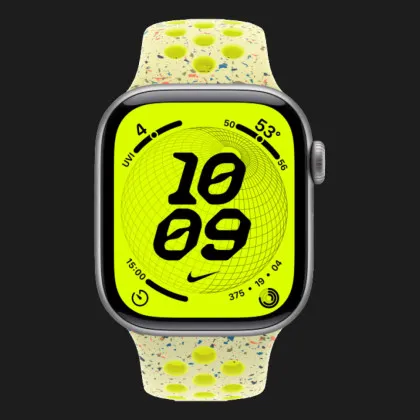 Apple Watch Series 11 GPS, 46mm Space Gray Aluminum Case with Volt Splash Nike Sport Band (S/M)
