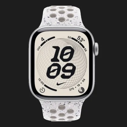 Apple Watch Series 11 GPS, 42mm Silver Aluminum Case with Veiled Gray Nike Sport Band (M/L)