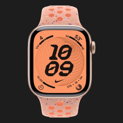 Apple Watch Series 11 GPS, 42mm Rose Gold Aluminum Case with Alpenglow Pink Nike Sport Band (S/M)