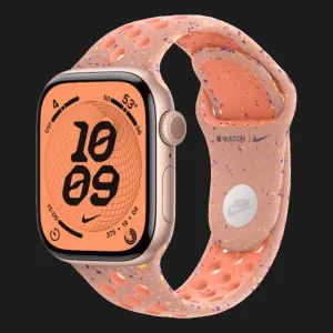 Apple Watch Series 11 GPS, 46mm Rose Gold Aluminum Case with Alpenglow Pink Nike Sport Band (S/M)