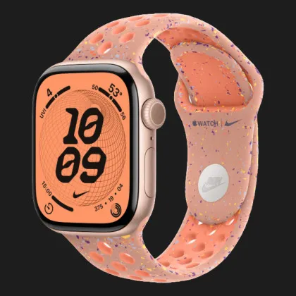 Apple Watch Series 11 GPS, 46mm Rose Gold Aluminum Case with Alpenglow Pink Nike Sport Band (S/M)