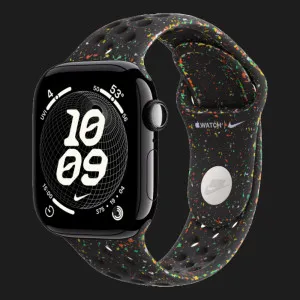 Apple Watch Series 11 GPS, 42mm Jet Black Aluminum Case with Midnight Black Nike Sport Band (S/M)