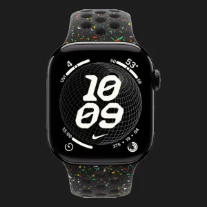 Apple Watch Series 11 GPS, 46mm Jet Black Aluminum Case with Midnight Black Nike Sport Band (S/M)