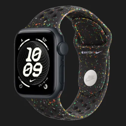 Apple Watch SE 3 GPS, 44mm Midnight Aluminum Case with Midnight Black Nike Sport Band (S/M)