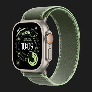 Ремінець Apple Trail Loop Band для Apple Watch 44/45/46/49 mm (Green/Neon) (Natural Titanium) (M/L)