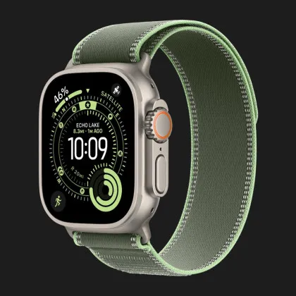 Ремешок Apple Trail Loop Band для Apple Watch 44/45/46/49 mm (Green/Neon) (Natural Titanium) (M/L) в Чернигове