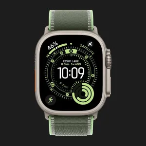 Ремінець Apple Trail Loop Band для Apple Watch 44/45/46/49 mm (Green/Neon) (Natural Titanium) (M/L)