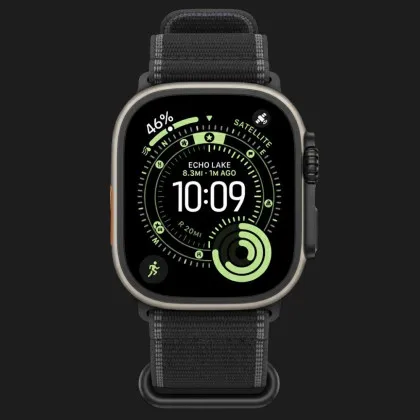 Ремінець Apple Trail Loop Band для Apple Watch 44/45/46/49 mm (Black/Charcoal) (Natural Titanium) (M/L) в Чернігові