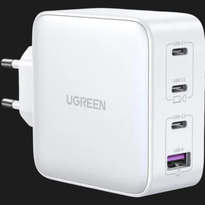 Блок питания UGREEN CD226 100W USB-A+3xUSB-C GaN Tech Fast Charger (White)