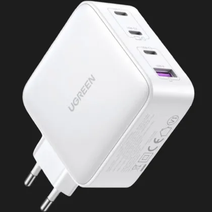 Блок питания UGREEN CD226 100W USB-A+3xUSB-C GaN Tech Fast Charger (White)