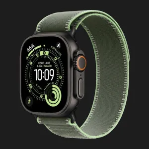 Ремінець Apple Trail Loop Band для Apple Watch 44/45/46/49 mm (Green/Neon) (Black Titanium) (S/M)