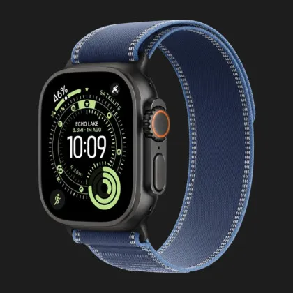 Ремінець Apple Trail Loop Band для Apple Watch 44/45/46/49 mm (Blue/Bright Blue) (Black Titanium) (M/L) в Чернігові
