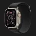 Ремінець Apple Alpine Loop для Apple Watch 49/46/45/44 mm (Black) (Natural Titanium) (L)