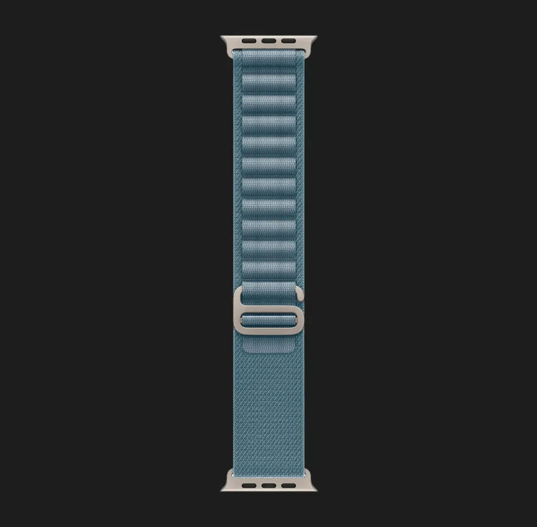 Ремінець Apple Alpine Loop для Apple Watch 49/46/45/44 mm (Light Blue) (Natural Titanium) (S) — фото 2