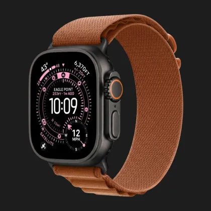 Ремінець Apple Alpine Loop для Apple Watch 49/46/45/44 mm (Terra Cotta) (Black Titanium) (M) в Чернігові