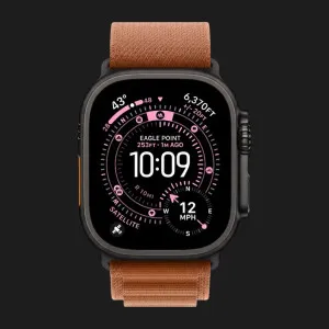 Ремінець Apple Alpine Loop для Apple Watch 49/46/45/44 mm (Terra Cotta) (Black Titanium) (L)