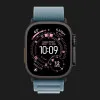 Ремінець Apple Alpine Loop для Apple Watch 49/46/45/44 mm (Light Blue) (Black Titanium) (S)