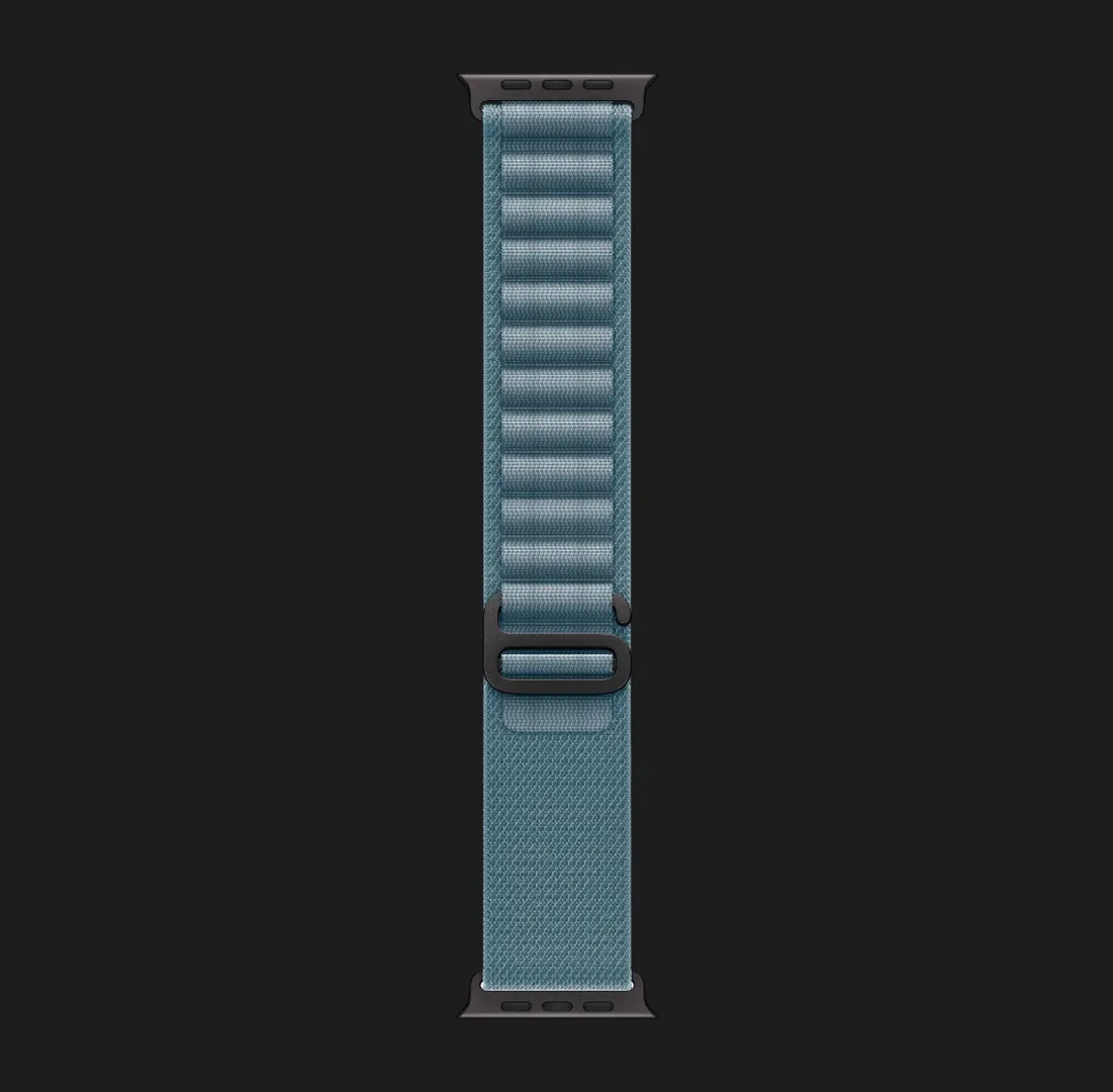 Ремінець Apple Alpine Loop для Apple Watch 49/46/45/44 mm (Light Blue) (Black Titanium) (M) — фото 3