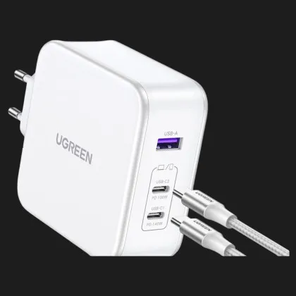 Блок питания UGREEN CD289 140W GaN Fast Charger with Cable (White) в Луцке