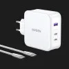 Блок питания UGREEN CD289 140W GaN Fast Charger with Cable (White)