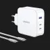 Блок питания UGREEN CD289 140W GaN Fast Charger with Cable (White)