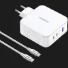 Блок питания UGREEN CD289 140W GaN Fast Charger with Cable (White)