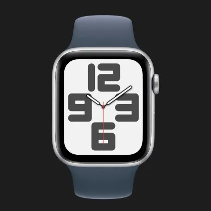б/у Apple Watch SE 2, 40mm, Silver Aluminum Case with Storm Blue Sport Band (S/M) (MRE13) 2023 в Броварах