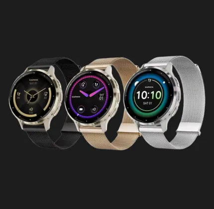 Ремешок Milanese Magnetic Strap для Garmin (Quick Release 22) (Black)