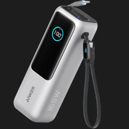 Зарядний пристрій Power Bank ANKER 25000 mAh 165W PD Built-In Double USB-C Cables (Silver) в Чернігові