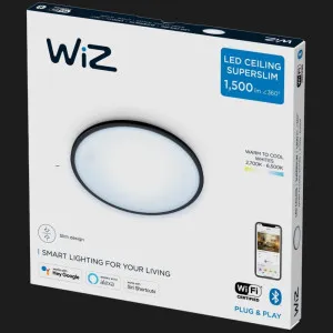 Розумний світильник стельовий WiZ SuperSlim Ceiling 16W 2700-6500K Wi-Fi (Black) в Чернівцях