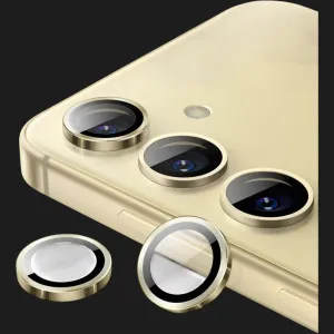 Защитное стекло Monblan для камери Samsung S24 FE Metal Ring Series (Yellow) в Хмельницком