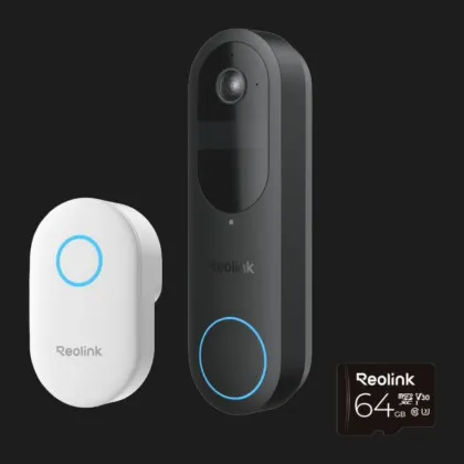 Відеодзвінок Reolink D340B (Video Doorbell Wi-Fi/АКБ) (Black) в Ковелі