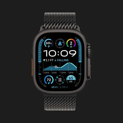 б/у Apple Watch Ultra 2 49mm Black Titanium Case with Black Titanium Milanese Loop Large (MX5V3)