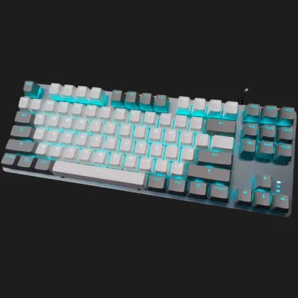 Клавіатура дротова AULA F3287 keycap KRGD blue EN/UA (Gray/White) (UA)