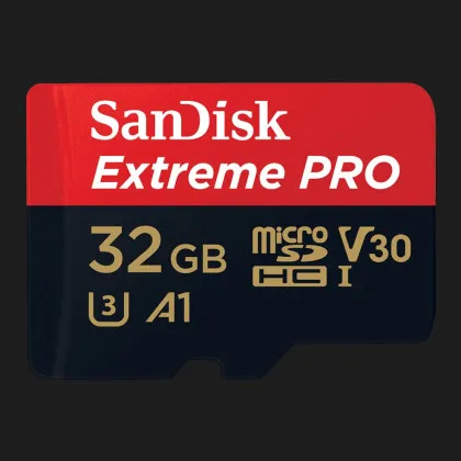 Карта пам'яті SanDisk Extreme Pro microSDHC 32GB UHS-I U3 + SD Adapter