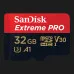Карта памяти SanDisk Extreme Pro microSDHC 32GB UHS-I U3 + SD Adapter