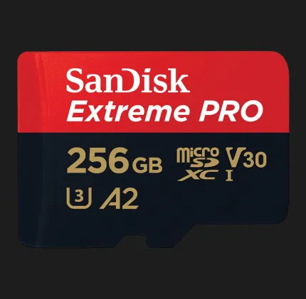 Карта памяти SanDisk Extreme Pro microSDXC 256GB UHS-I U3 V30 + SD Adapter