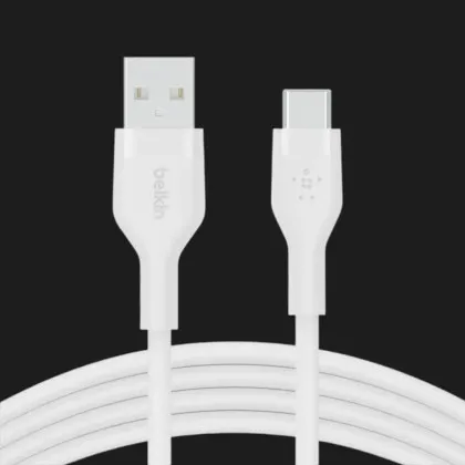 Кабель Belkin Silicone USB-A to USB-C 1m (White)