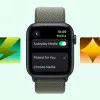 Apple Watch SE 3 GPS, 40mm Midnight Aluminum Case with Forest Sport Loop