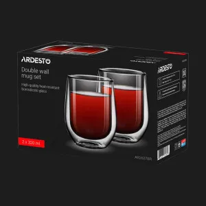 Набір чашок з подвійними стінками Ardesto 320 мл 2 шт. (AR2637BR) в Сваляві