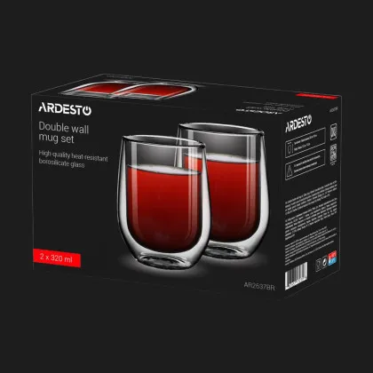 Набір чашок з подвійними стінками Ardesto 320 мл 2 шт. (AR2637BR) в Ковелі