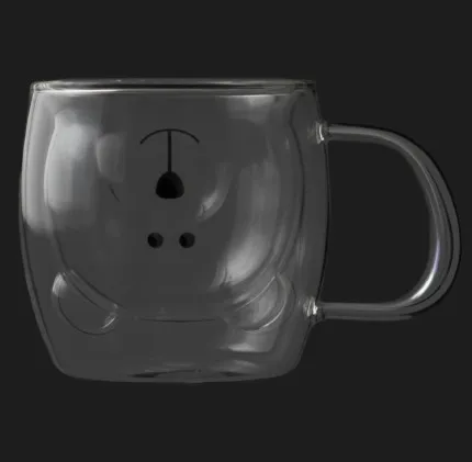 Набор чашек с двойными стенками и ручками Ardesto Animals 250 мл 2 шт. (AR2625GHA)