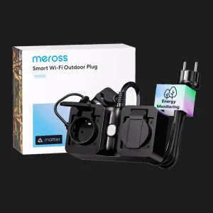Смарт розетка вулична Meross MOP320HK-EU (сумісна з Matter) (Black) в Чернівцях
