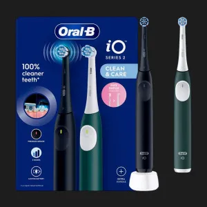 Набір зубних електрощіток BRAUN Oral-B iO Series 2 (Black/Green) в Хмельницькому